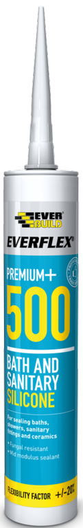 Everbuild Everflex 500 Bath & Sanitary Silicone 310ml