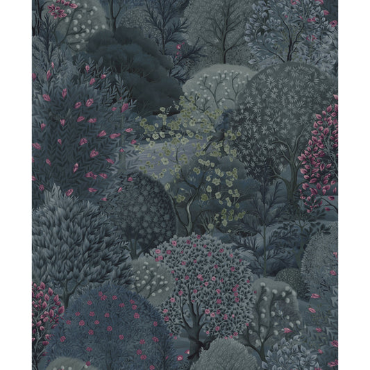Holden Nature's Symphony Tree Tapestry Navy/Berry Wallpaper (13691)