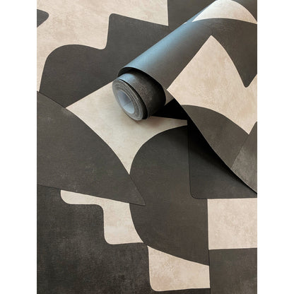 Holden Nature's Symphony Abstract Angles Cream/Charcoal Wallpaper (13741)