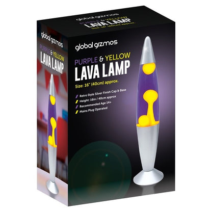 Global Gizmos Purple And Yellow Lava Lamp