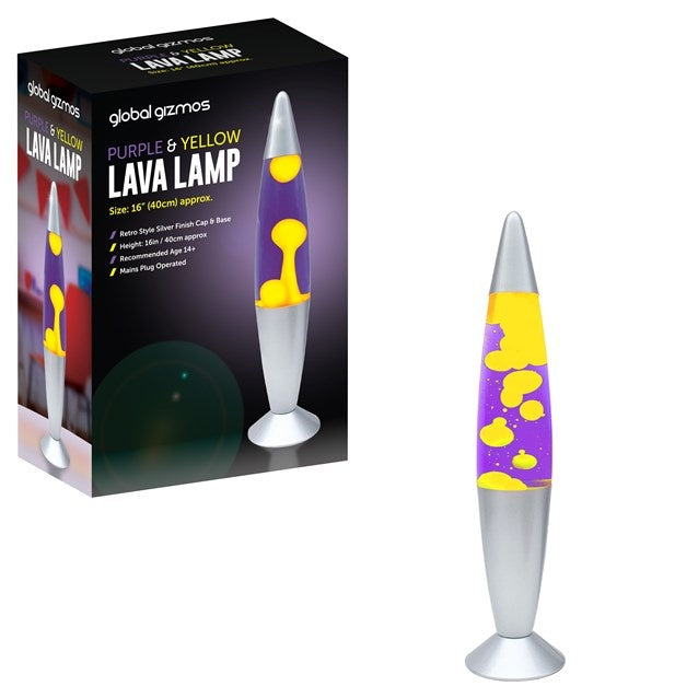 Global Gizmos Purple And Yellow Lava Lamp