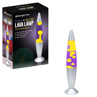 Global Gizmos Purple And Yellow Lava Lamp