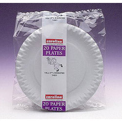 Caroline White Paper Plates (20)