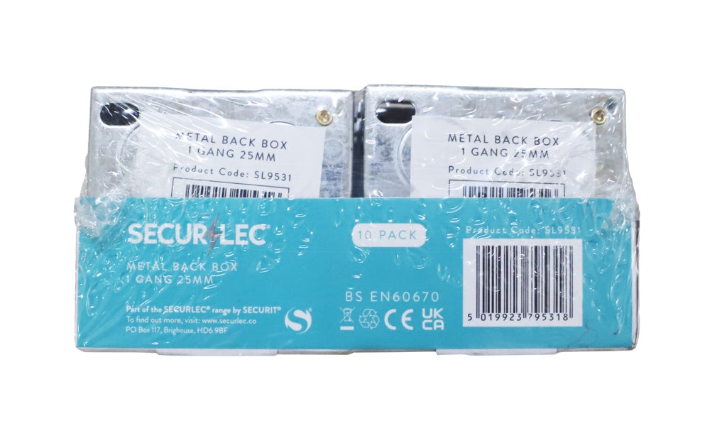 Securlec Metal Back Box 1 Gang