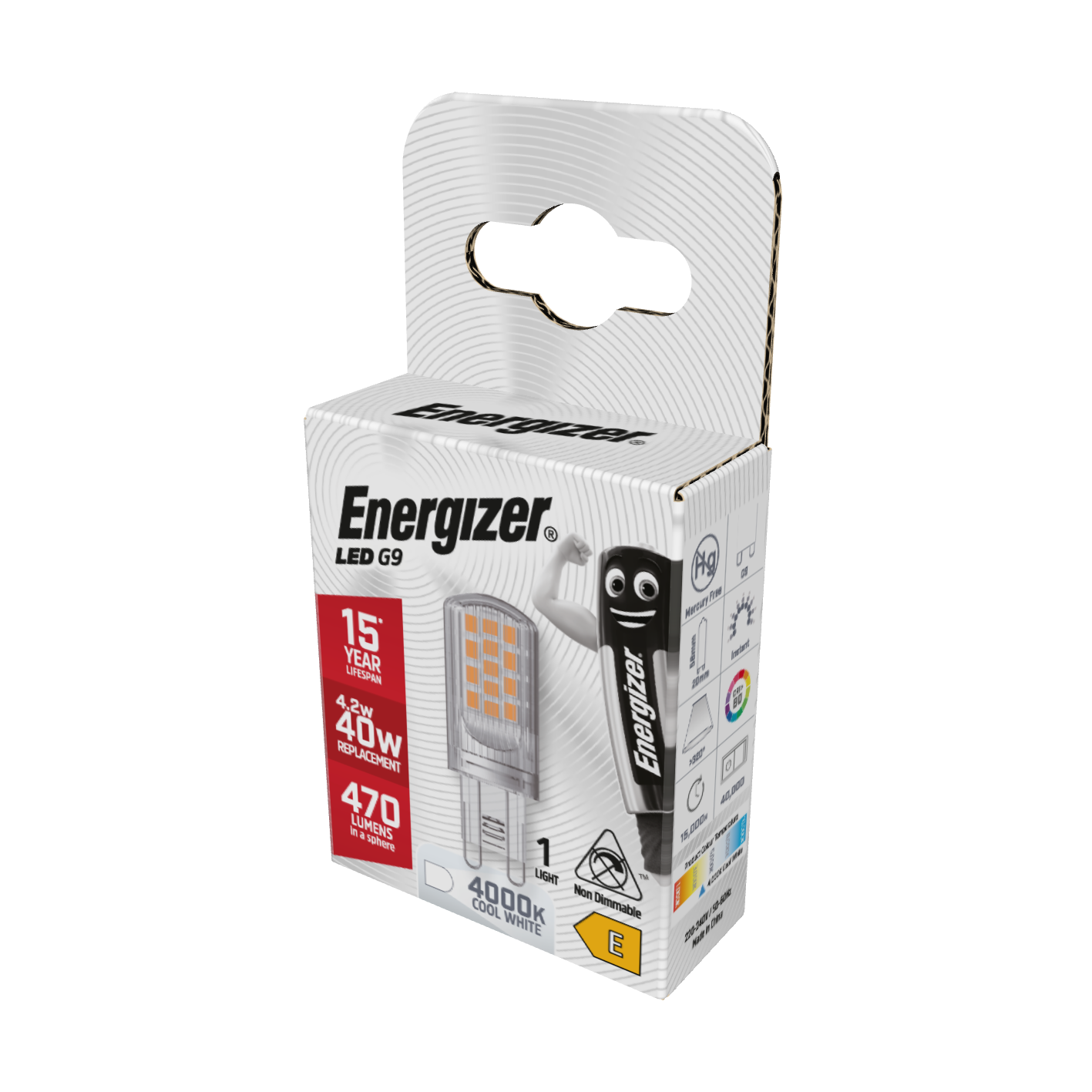 Energizer LED G9 4.2w 470lm Dimmable