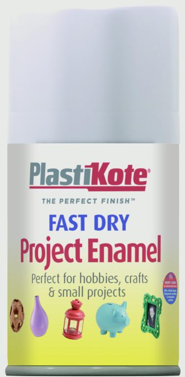 Plastikote Peinture Émail Aérosol à Séchage Rapide Blanc Mat - 100 ml