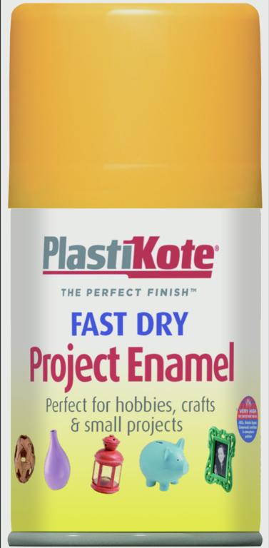 Plastikote Peinture émaillée à séchage rapide en aérosol Jaune soleil - 100 ml