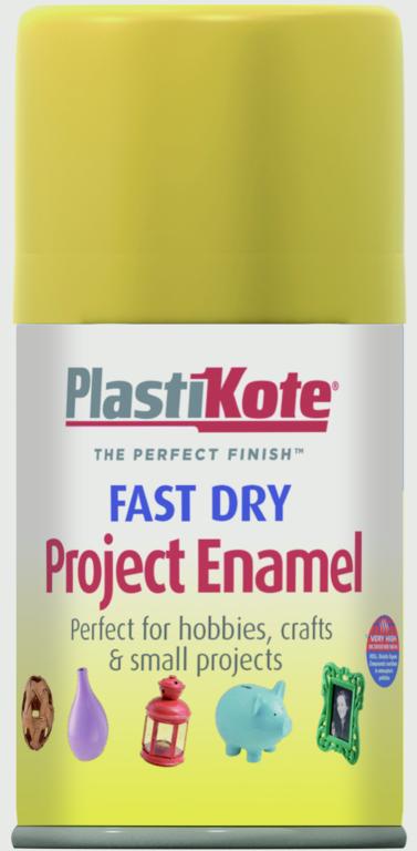PlastiKote Fast Dry Enamel Aerosol Paint Buttercup Yellow -100ml