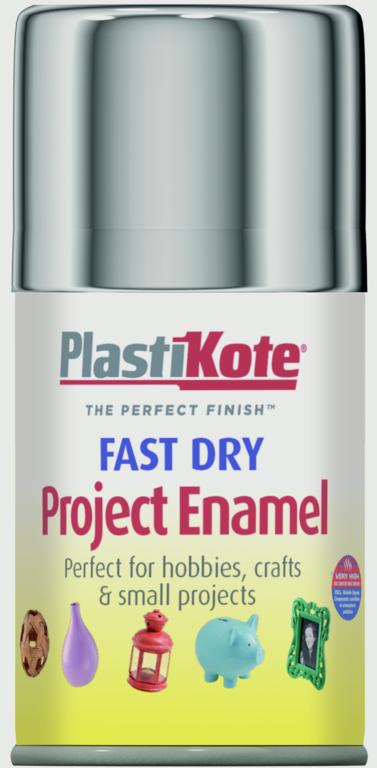 Plastikote Peinture Émail Aérosol à Séchage Rapide Chrome - 100 ml