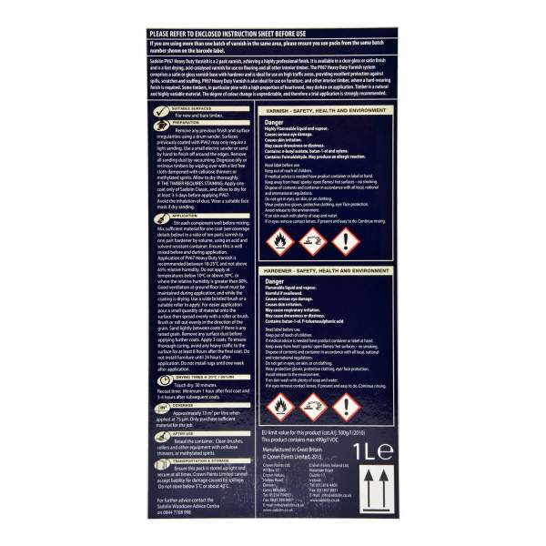 Sadolin PV67 Heavy Duty Varnish Satin 1L