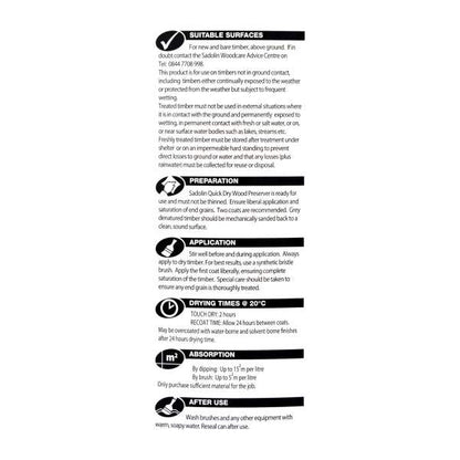 Sadolin Quick Drying Wood Preserver Clear 2.5L