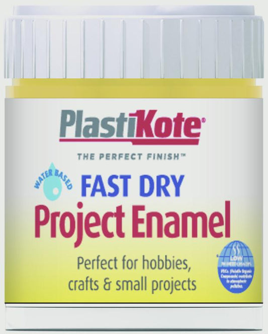 PlastiKote Fast Dry Enamel Brush On Buttercup Yellow - 59ml Bottle