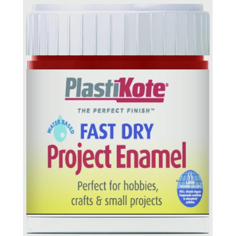 PlastiKote Fast Dry Enamel Brush On Red Metallic - 59ml Bottle