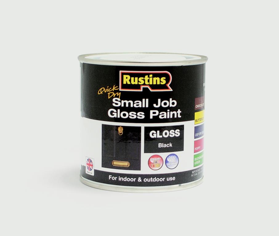 Rustins Gloss à séchage rapide pour petits travaux 250 ml Noir