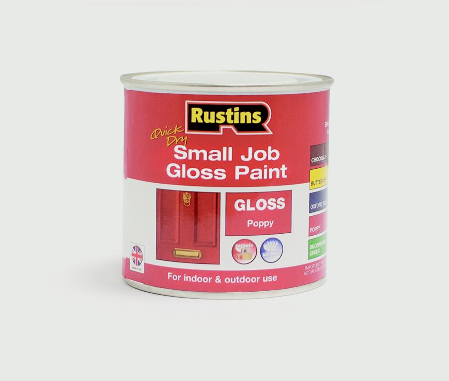 Rustins Gloss à séchage rapide pour petits travaux 250 ml Coquelicot