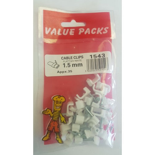 Fast Pak 1,5 mm CLIPS DE CÂBLE T &amp; E BLANC