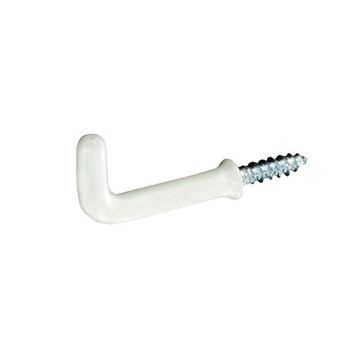 Securit Square hooks plastic coated white