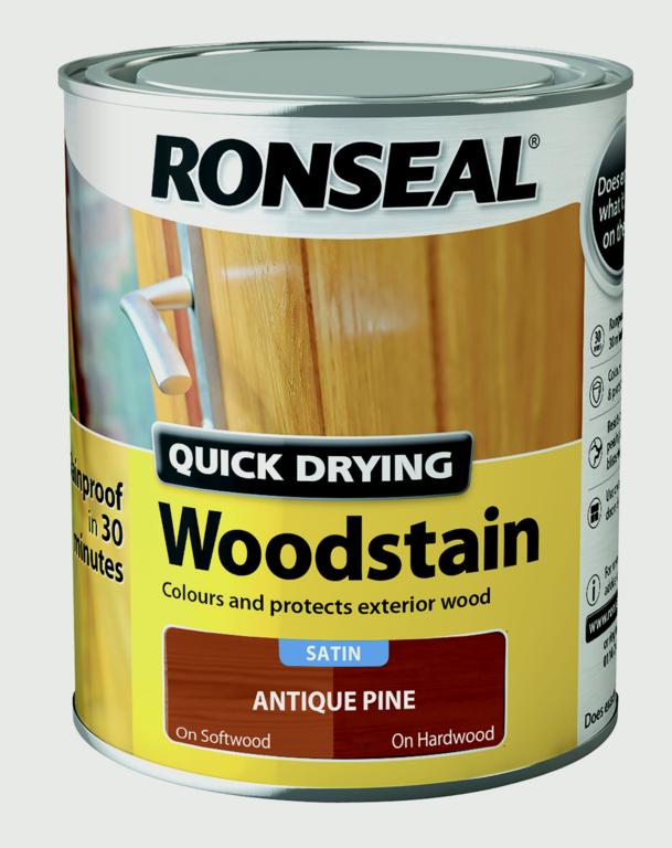 Ronseal Tinte para Madera Secado Rápido Satinado 750ml Pino Antiguo