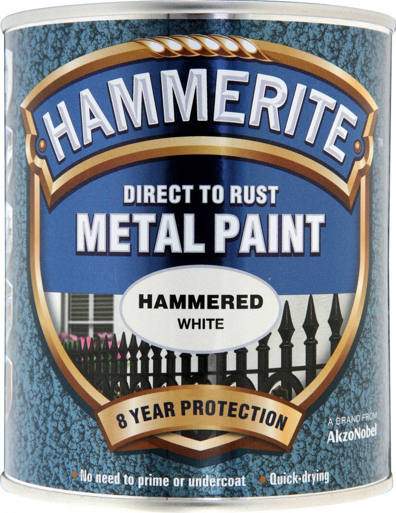 Hammerite Peinture Métallique Martelée 750ml Blanc