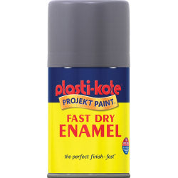 PlastiKote Fast Dry Enamel Aerosol Paint Pewter - 100ml