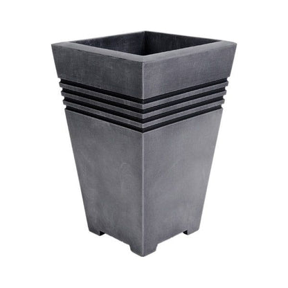 Sankey Milano Tall Square Planter Pewter 46cm Height
