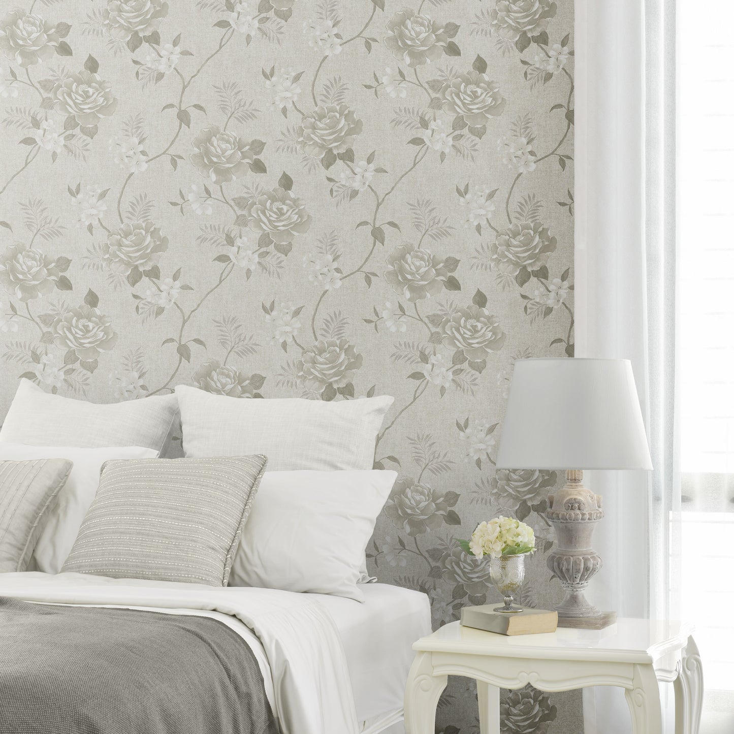 Muriva Rosalind Cream Wallpaper (173505)