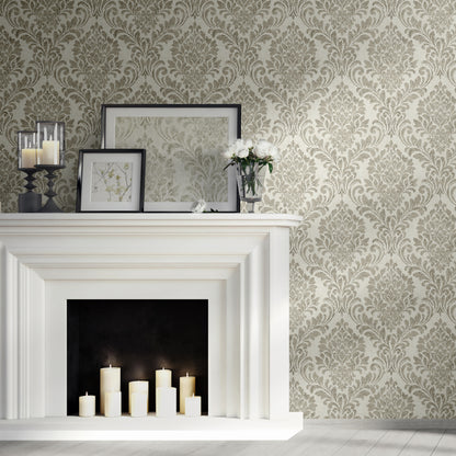 Muriva Eleanor Damask Cream Wallpaper (173514)