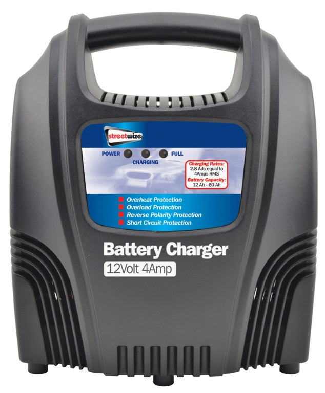 Streetwize Battery Charger - Plastic Cased