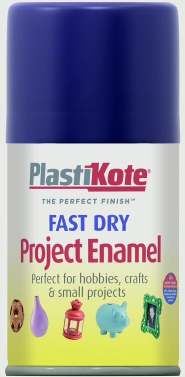 PlastiKote Fast Dry Enamel Aerosol Paint Metallic Blue - 100ml