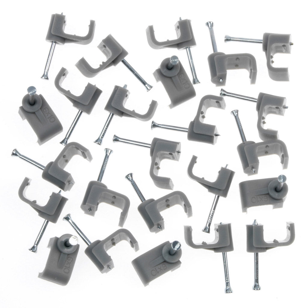 Securlec Cable Clips Flat Pack 20 4mm