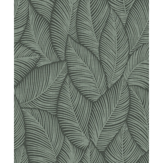 Muriva Denver Leaf Green Wallpaper (196313)