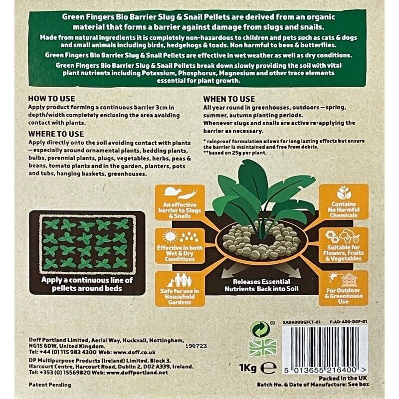 GREEN FINGERS Bio Barrier Slug & Snail Pellets