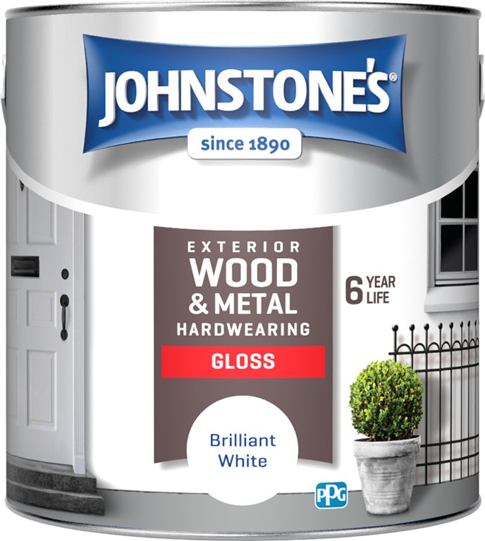 Johnstone's Exterior Hardwearing Gloss - Brilliant White