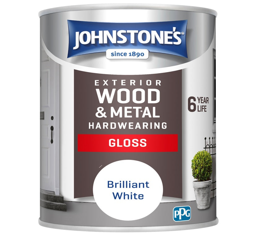 Johnstone's Exterior Hardwearing Gloss - Brilliant White