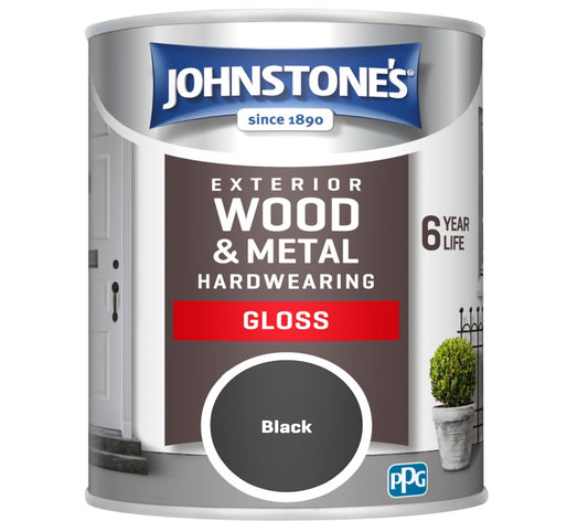 Johnstone's Gloss extérieur résistant 750 ml Noir