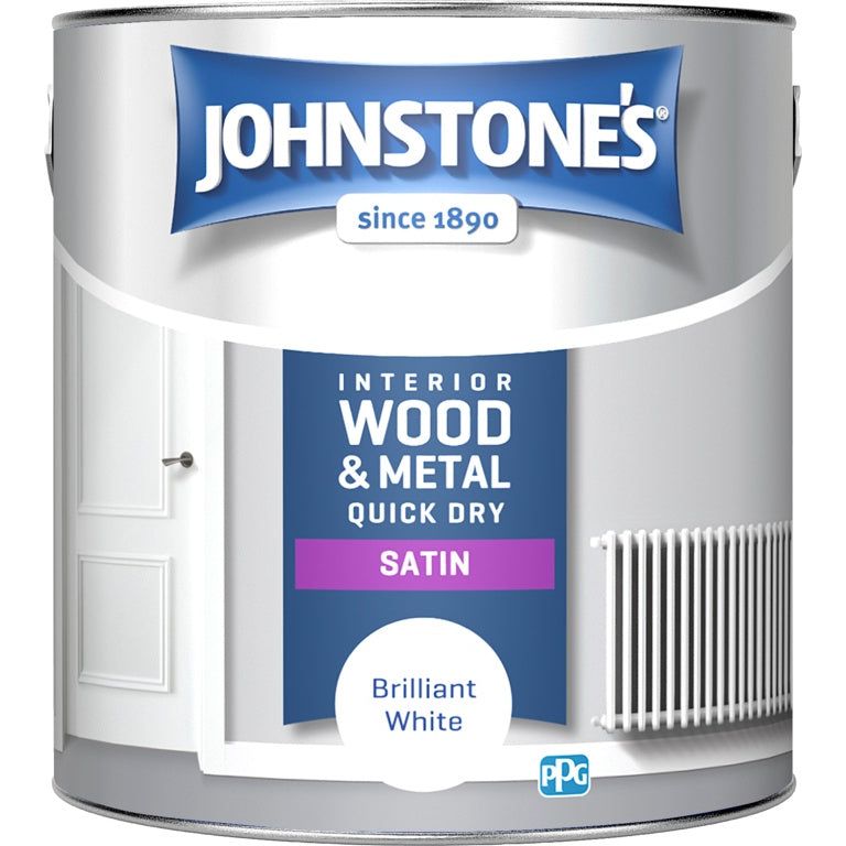 Johnstone's Quick Dry Satin - Brilliant White