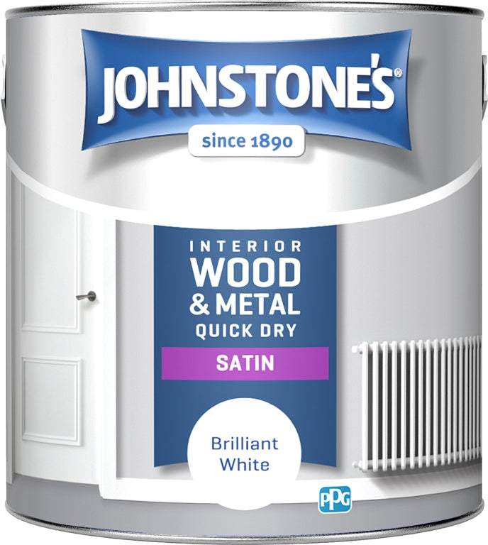 Johnstone's Quick Dry Satin - Brilliant White