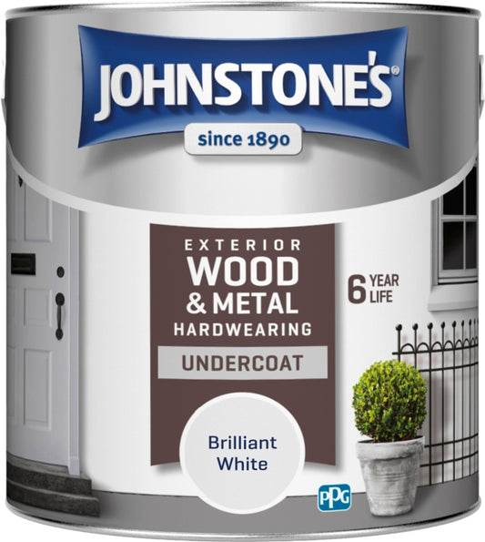 Capa base exterior Johnstone's 2,5 L, color blanco