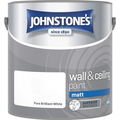 Johnstone's Wall & Ceiling Matt 2.5L Brilliant White