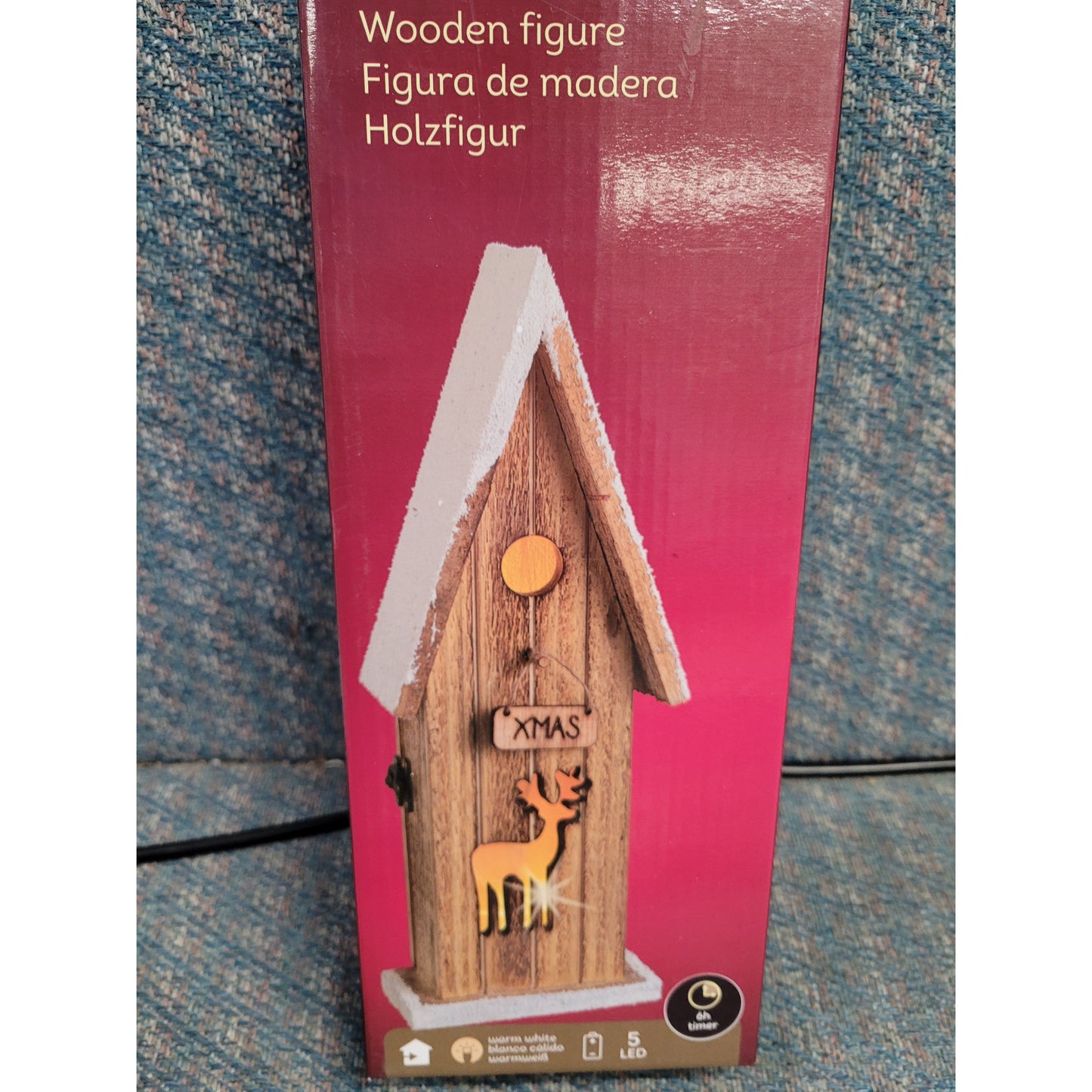 Light up wooden figure