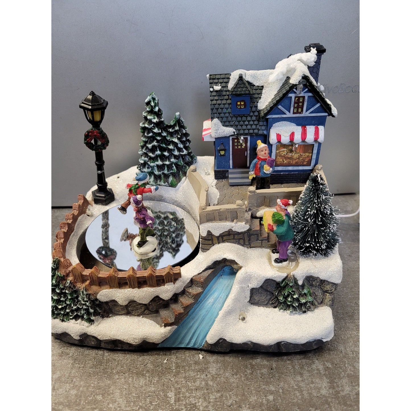 Winter Village scene with leds