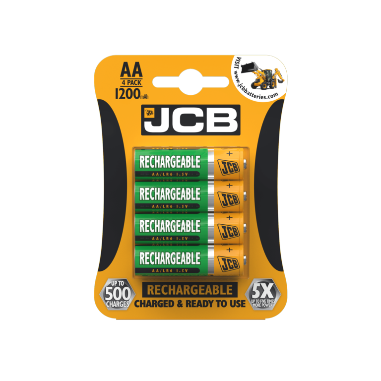 JCB Pilas AA Recargables Tarjeta 4 1200mAh