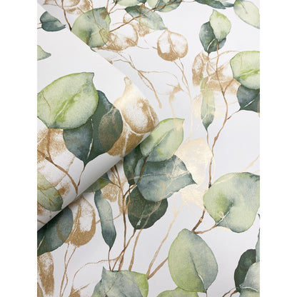 Papier peint vert eucalyptus Muriva (210501)