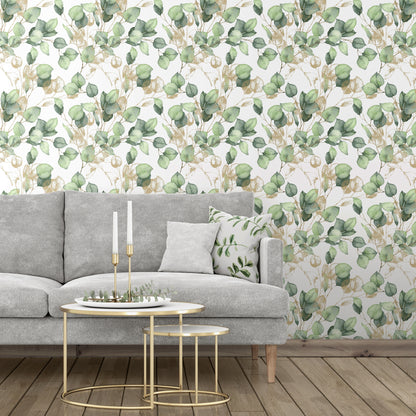 Muriva Eucalyptus Green Wallpaper (210501)