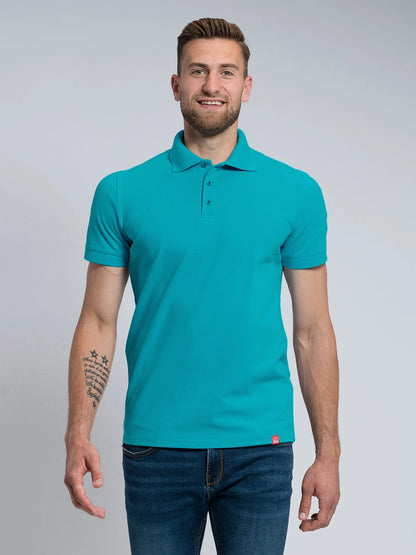 Prestige Polo Klassie Superwash Homme Turquoise