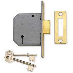 Union 3 Lever Mortice Deadlock Satin Chrome Finish 2.5"