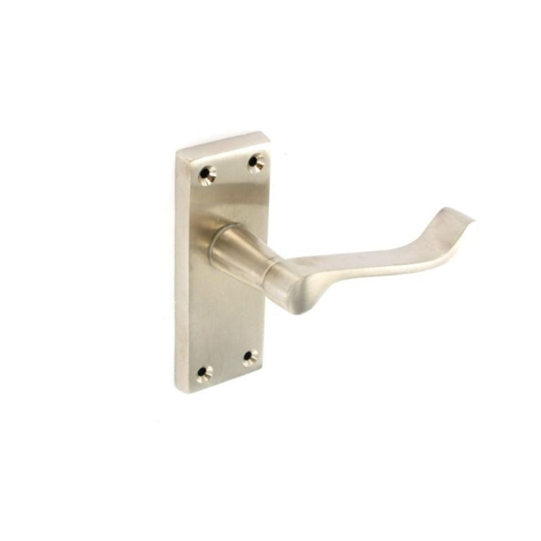 Securit Brushed Nickel Scroll Latch Handles (1 Pair)