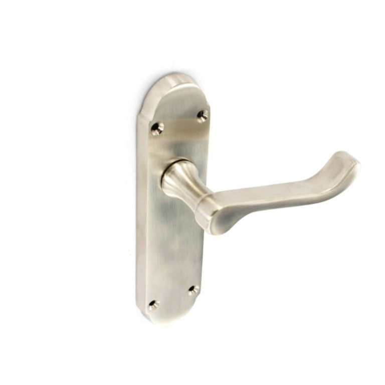 Securit Brushed Nickel Shaped Latch Handles (1 Pair)