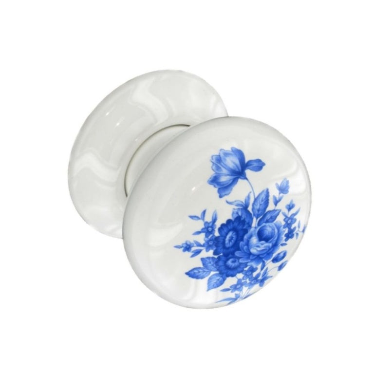 Boutons Securit en céramique blanc / bleu