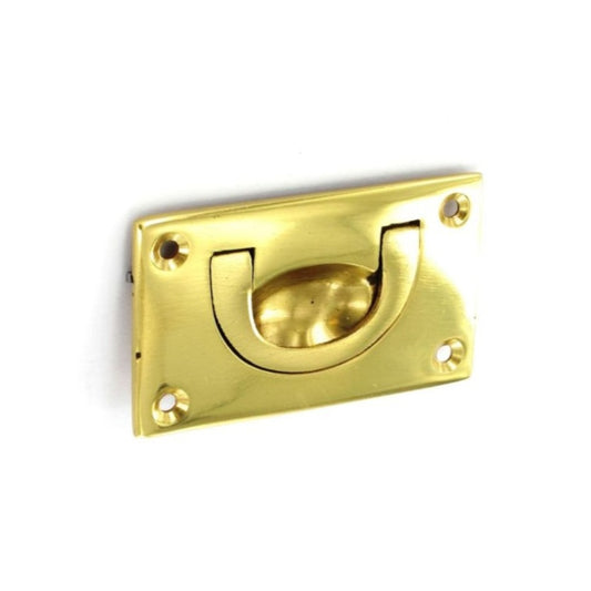 Securit Brass flush drop handle